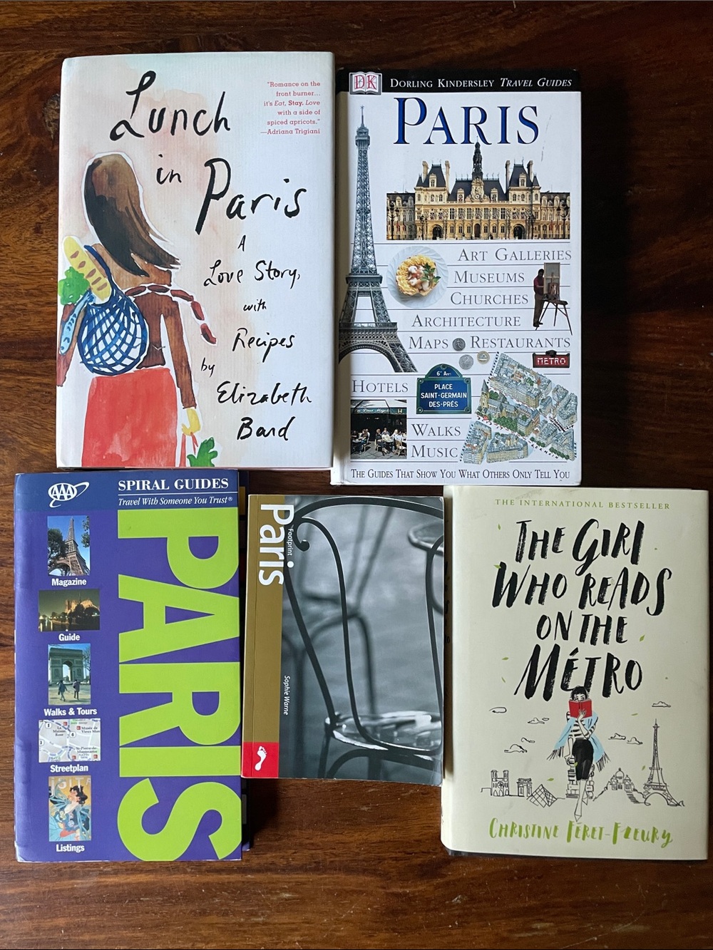 5 Cute PARIS Themed Curated Bookstack Mixed Travel + Fiction Books Book Bundle